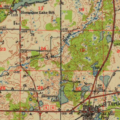 Turtle Lake, WI (1952, 62500-Scale) Map by United States Geological ...