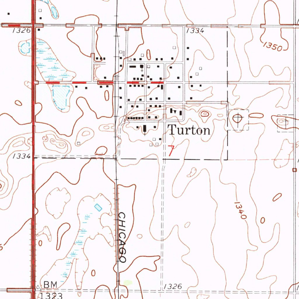 Turton Map Turton, SD (1960, 24000-Scale) Map by United States Geological Survey ...