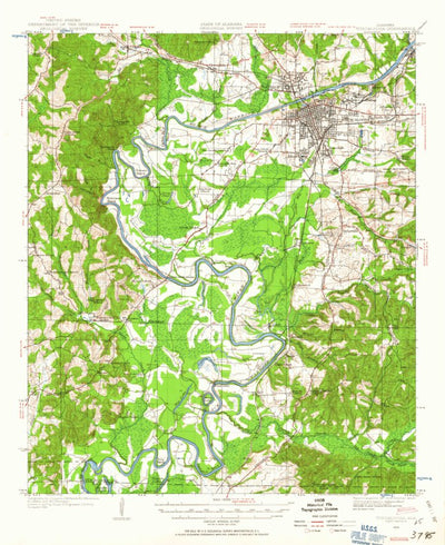 United States Geological Survey Tuscaloosa, AL (1924, 62500-Scale) digital map