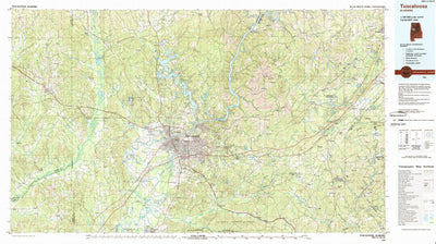 United States Geological Survey Tuscaloosa, AL (1984, 100000-Scale) digital map