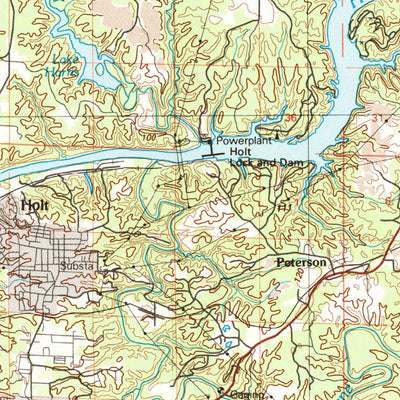 United States Geological Survey Tuscaloosa, AL (1984, 100000-Scale) digital map
