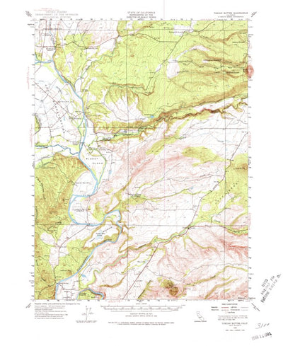 United States Geological Survey Tuscan Buttes, CA (1944, 62500-Scale) digital map