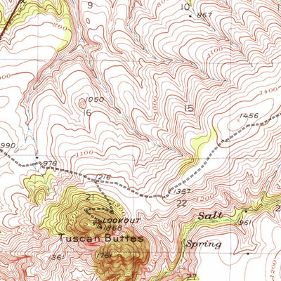 United States Geological Survey Tuscan Buttes, CA (1944, 62500-Scale) digital map