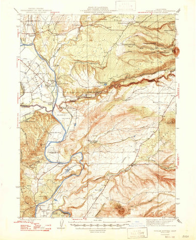 United States Geological Survey Tuscan Buttes, CA (1947, 62500-Scale) digital map