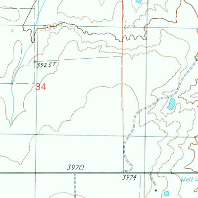 United States Geological Survey Tuscocoillo Canyon, NM (1989, 24000-Scale) digital map