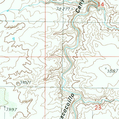 United States Geological Survey Tuscocoillo Canyon, NM (1989, 24000-Scale) digital map