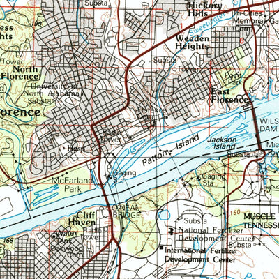 United States Geological Survey Tuscumbia, AL-TN (1986, 100000-Scale) digital map
