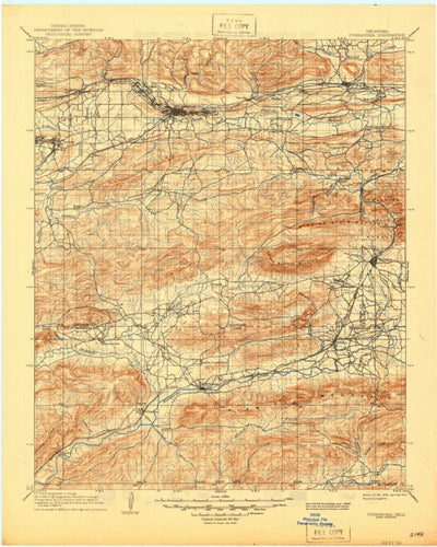 United States Geological Survey Tuskahoma, OK (1909, 125000-Scale) digital map