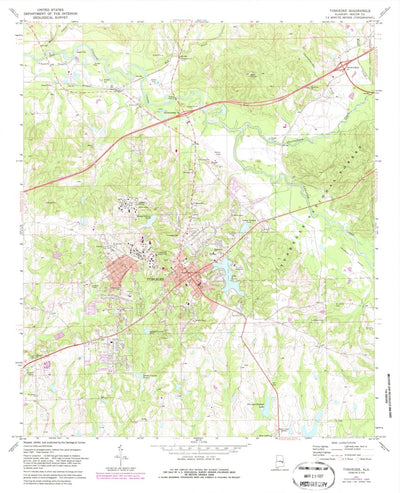United States Geological Survey Tuskegee, AL (1971, 24000-Scale) digital map