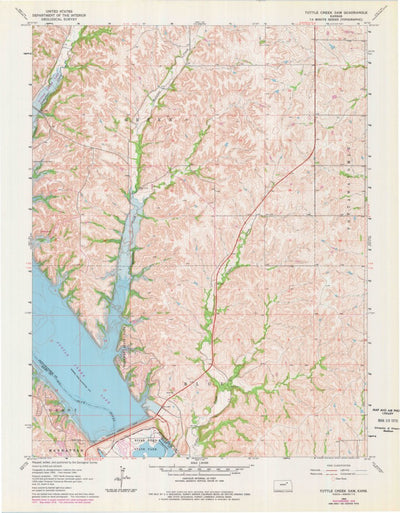 United States Geological Survey Tuttle Creek Dam, KS (1964, 24000-Scale) digital map