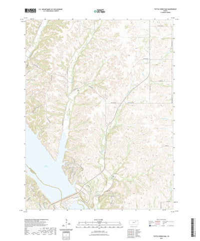 United States Geological Survey Tuttle Creek Dam, KS (2022, 24000-Scale) digital map
