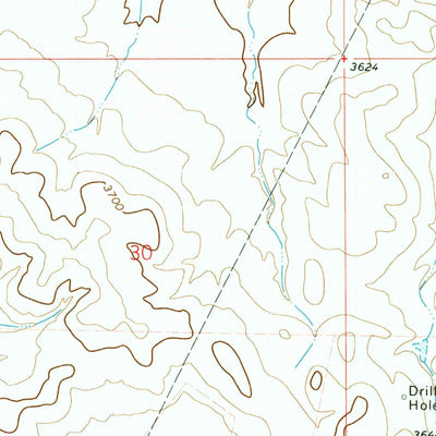United States Geological Survey Tuttle Draw, WY (1972, 24000-Scale) digital map