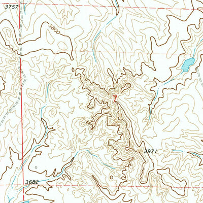 United States Geological Survey Tuttle Draw, WY (1972, 24000-Scale) digital map