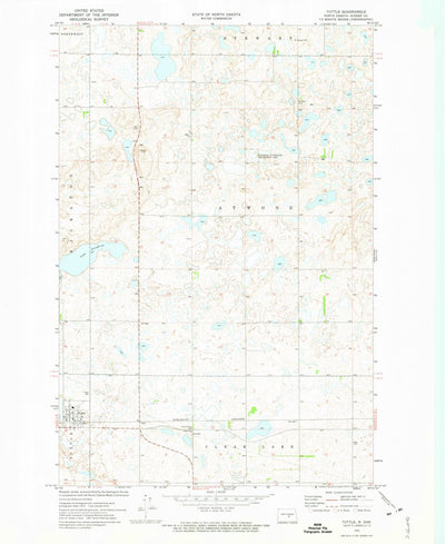 United States Geological Survey Tuttle, ND (1972, 24000-Scale) digital map