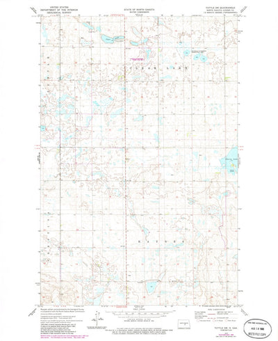 United States Geological Survey Tuttle SW, ND (1972, 24000-Scale) digital map