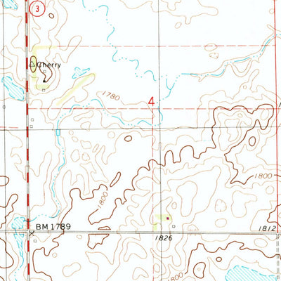 United States Geological Survey Tuttle SW, ND (1972, 24000-Scale) digital map