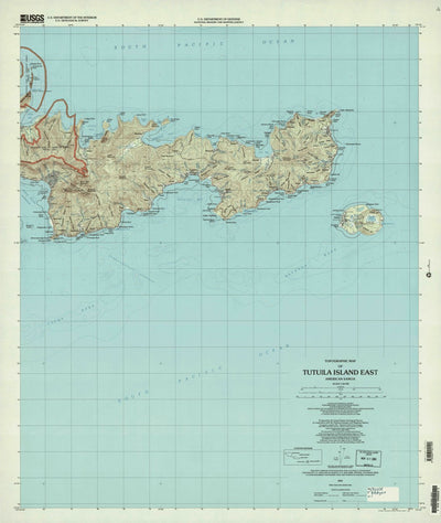 United States Geological Survey Tutuila Island East, AS (2001, 24000-Scale) digital map