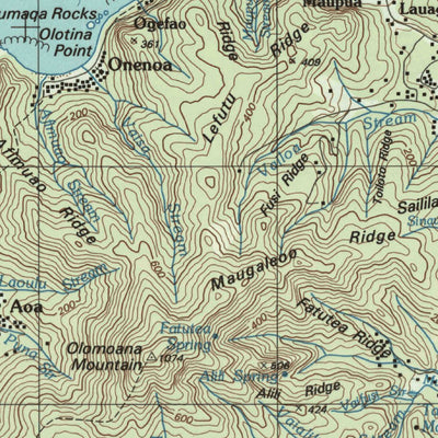 United States Geological Survey Tutuila Island East, AS (2001, 24000-Scale) digital map