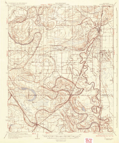 United States Geological Survey Tutwiler, MS (1935, 62500-Scale) digital map