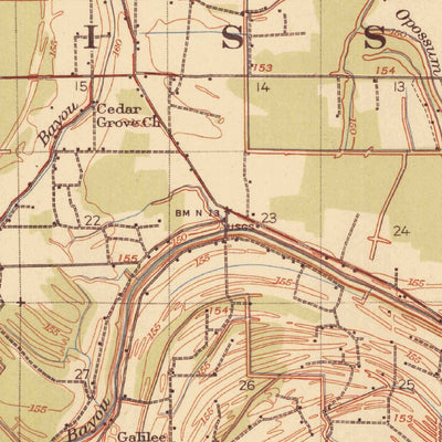 United States Geological Survey Tutwiler, MS (1939, 62500-Scale) digital map