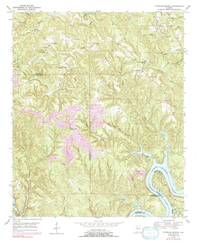 United States Geological Survey Tutwiler School, AL (1949, 24000-Scale) digital map