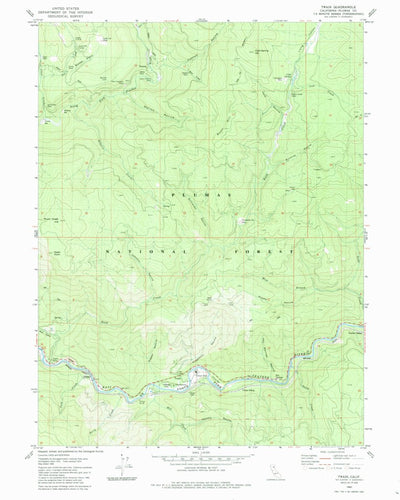 United States Geological Survey Twain, CA (1980, 24000-Scale) digital map