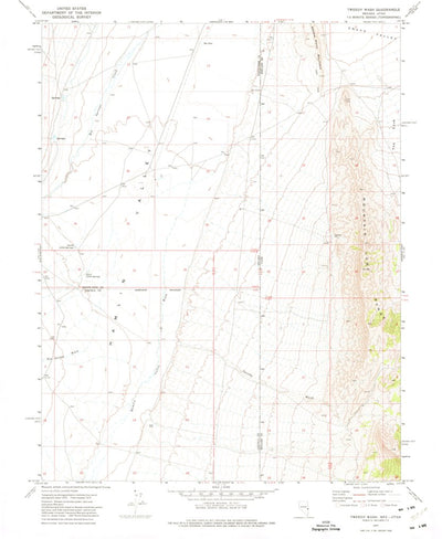 United States Geological Survey Tweedy Wash, NV-UT (1972, 24000-Scale) digital map