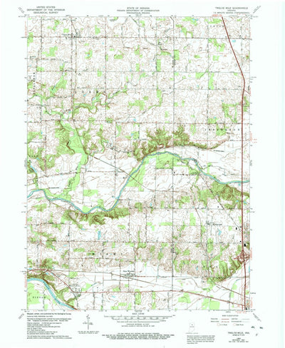 United States Geological Survey Twelve Mile, IN (1963, 24000-Scale) digital map