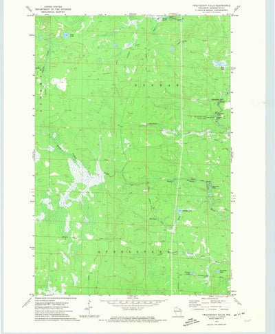 United States Geological Survey Twelvefoot Falls, WI (1972, 24000-Scale) digital map