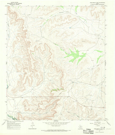 United States Geological Survey Twelvemile Camp, TX (1967, 24000-Scale) digital map