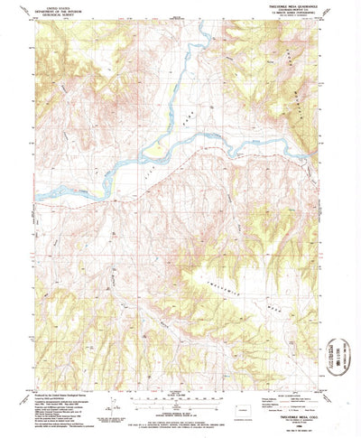 United States Geological Survey Twelvemile Mesa, CO (1986, 24000-Scale) digital map