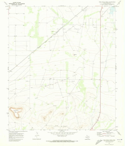 United States Geological Survey Twelvemile Mesa, TX (1970, 24000-Scale) digital map