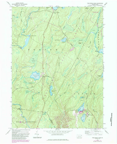 United States Geological Survey Twelvemile Pond, PA (1943, 24000-Scale) digital map