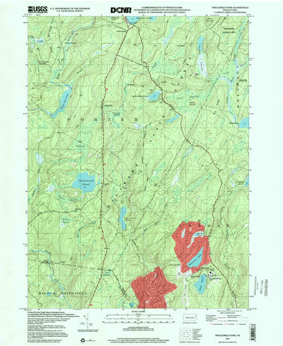 United States Geological Survey Twelvemile Pond, PA (1997, 24000-Scale) digital map