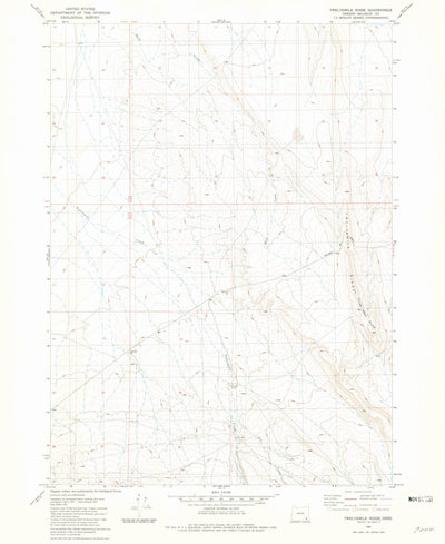 United States Geological Survey Twelvemile Ridge, OR (1981, 24000-Scale) digital map