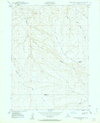 United States Geological Survey Twentymile Butte, ID (1948, 24000-Scale) digital map