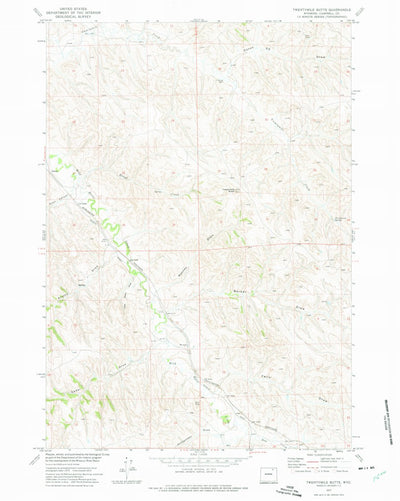 United States Geological Survey Twentymile Butte, WY (1972, 24000-Scale) digital map