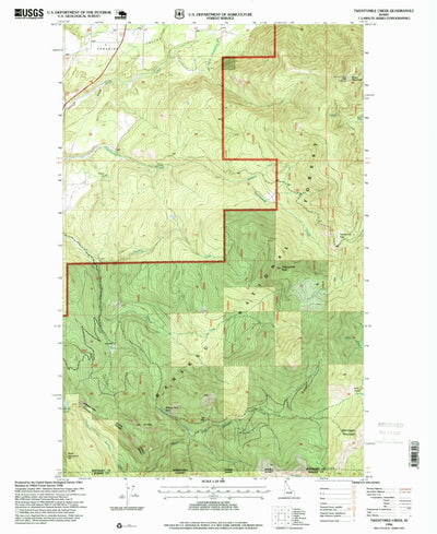 United States Geological Survey Twentymile Creek, ID (1996, 24000-Scale) digital map