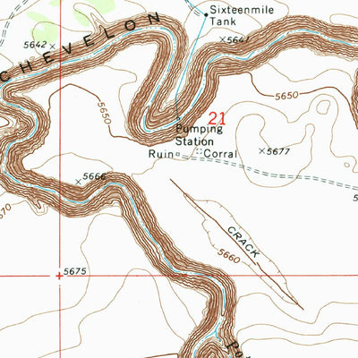 United States Geological Survey Twentymile Hill, AZ (1970, 24000-Scale) digital map
