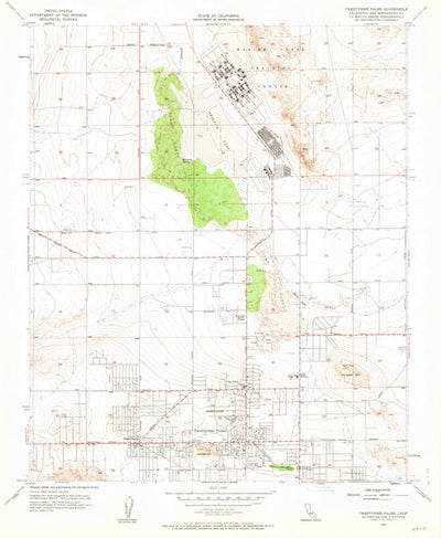 United States Geological Survey Twentynine Palms, CA (1955, 24000-Scale) digital map