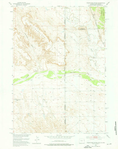 United States Geological Survey Twentyone Divide, WY-SD (1951, 24000-Scale) digital map