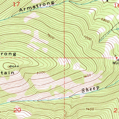 United States Geological Survey Twin Adams Mountain, MT (1952, 24000-Scale) digital map