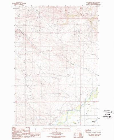 United States Geological Survey Twin Bridges SW, MT (1989, 24000-Scale) digital map