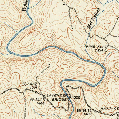 United States Geological Survey Twin Bridges, TN (1945, 24000-Scale) digital map