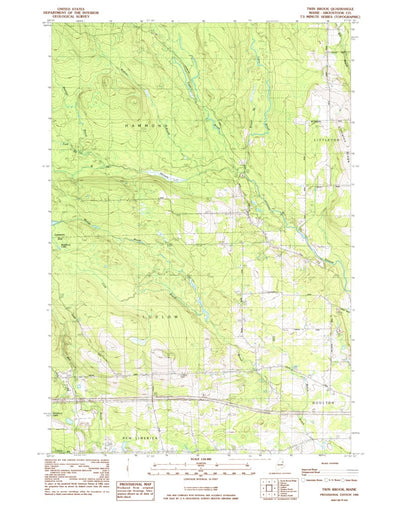United States Geological Survey Twin Brook, ME (1984, 24000-Scale) digital map