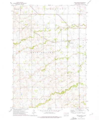 United States Geological Survey Twin Brooks, SD (1973, 24000-Scale) digital map