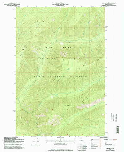 United States Geological Survey Twin Butte, ID (1995, 24000-Scale) digital map