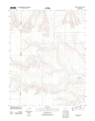 United States Geological Survey Twin Butte, KS (2012, 24000-Scale) digital map