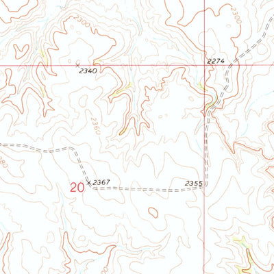 United States Geological Survey Twin Butte, SD (1972, 24000-Scale) digital map