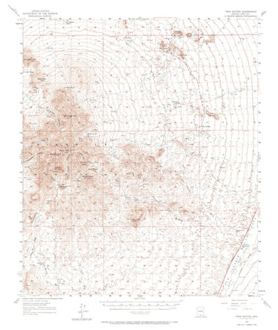 United States Geological Survey Twin Buttes, AZ (1957, 62500-Scale) digital map